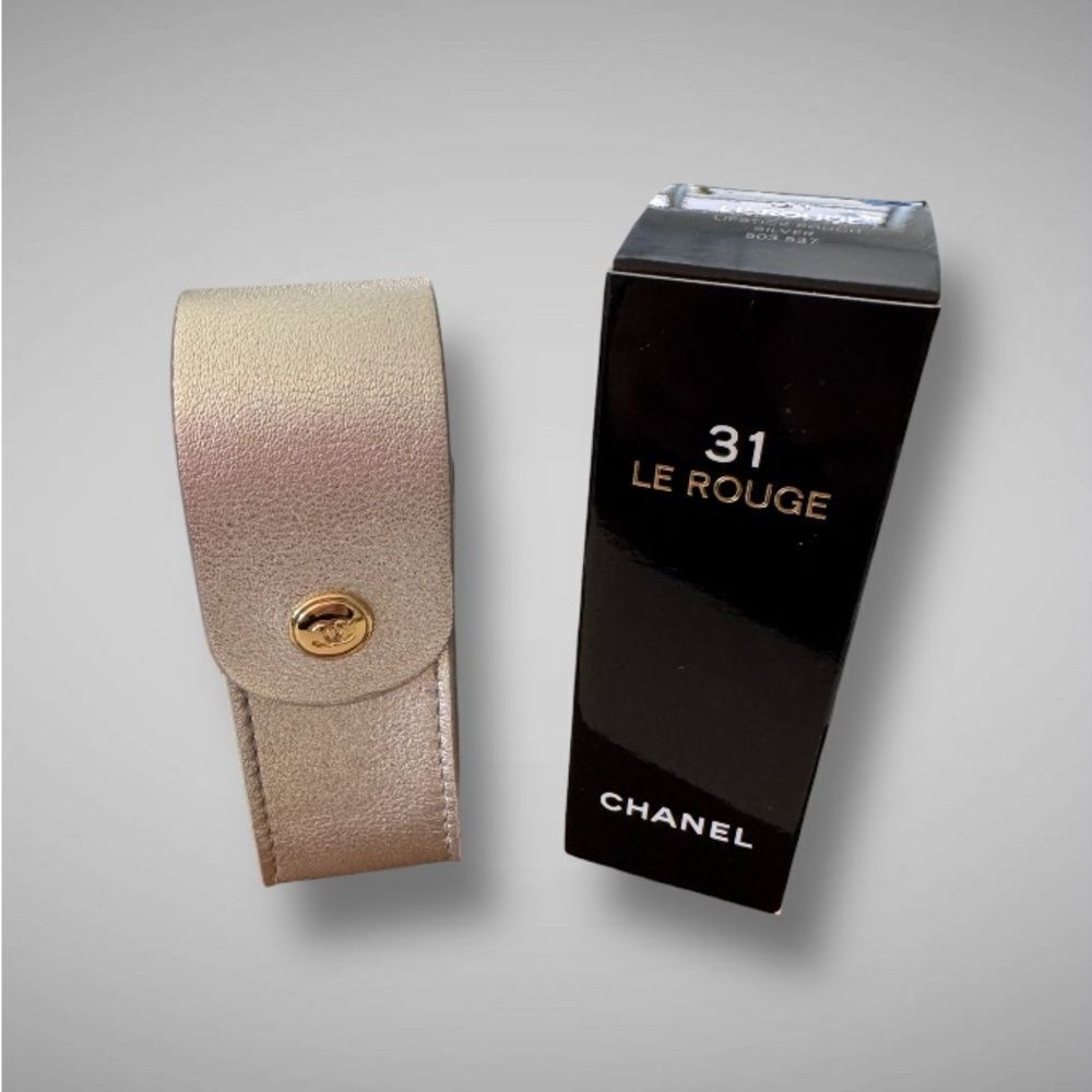 CHANEL LIPSTICK CASE IN SILVER LEATHER - Picture 6 of 8